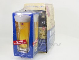 Leeuw Wit bier sixpack gratis glas zijkant